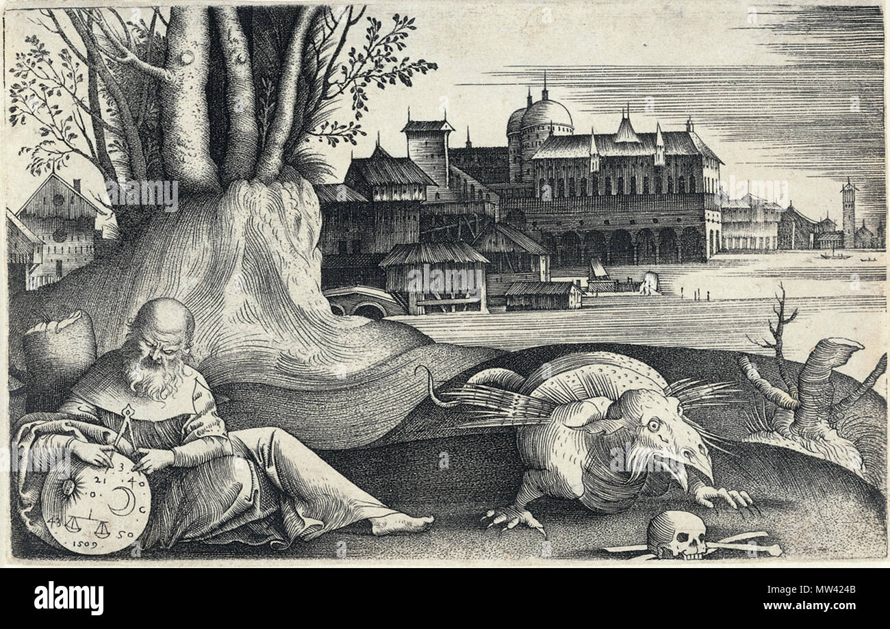 . Giulio Campagnola, l'astrologo . circa 1509. Creatore:Giulio Campagnola 246 Giulio Campagnola, l'astrologo Foto Stock