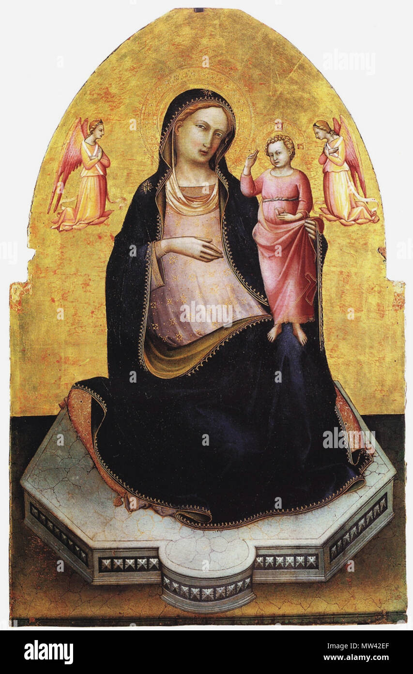 . Inglese: Lorenzo Monaco,la Madonna dell'umiltà, 1400-1405 Museo Diocesano, Assisi . 29 luglio 2010, 09:13:11 15 3 Lorenzo Monaco,la Madonna dell'umiltà, 1400-1405 Museo Diocesano, Assisi Foto Stock