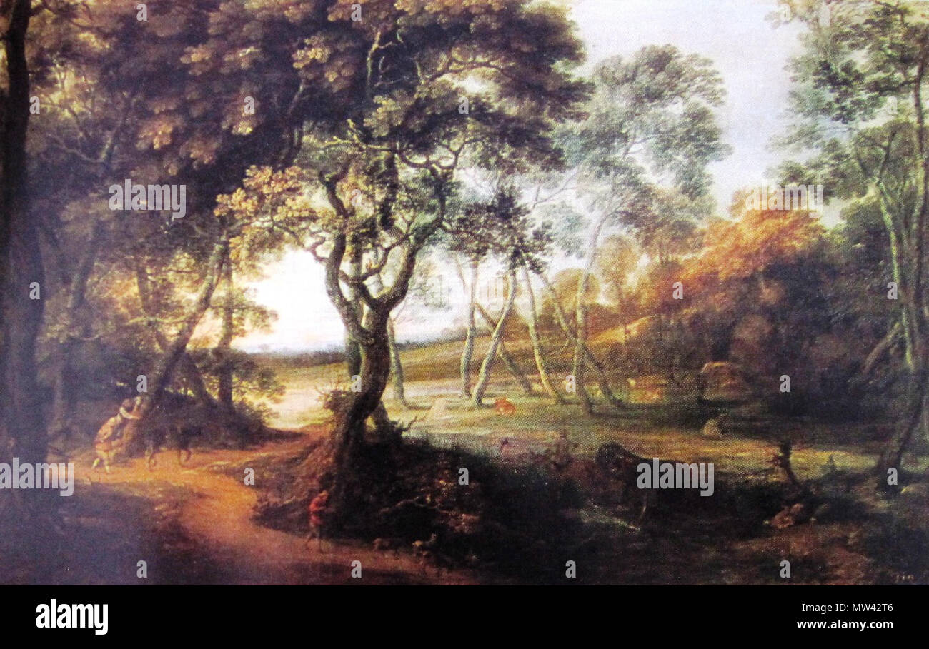 . Paesaggio . Paesaggio dal pittore fiammingo Pieter Snyers (1681-1752) . Xviii secolo 483 Pieter Snyers. Paesaggio (Museo d'Arte di Georgia) Foto Stock