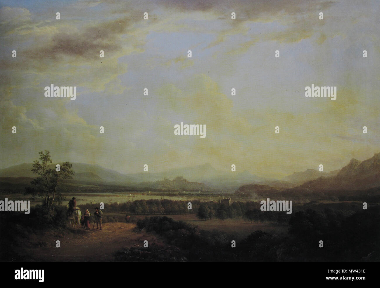 . Inglese: una vista della città di Stirling sul fiume Forth; Olio su tela, 81 x 155 cm . Data sconosciuta. Alexander Nasmyth (1758-1840) 438 Nasmyth Alexander Stirling Foto Stock