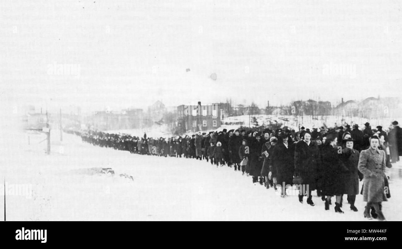 . Inglese: al lago Kirkland sciopero, 1941 . 1941. Michael Solski 341 KirklandLakeStrike Foto Stock