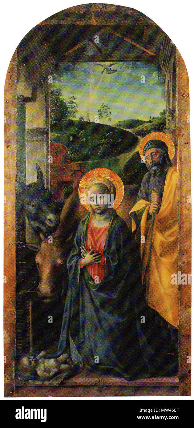 439 La Natività di Gesù (Vincenzo Foppa) Foto Stock