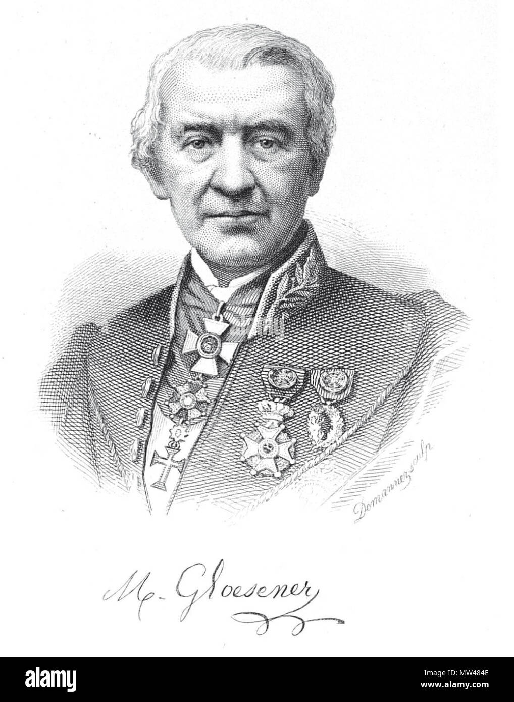 . Lëtzebuergesch: Michel Gloesener (1792-1876). Folie, François: Avviso sur Michel Gloesener, membre de l'Académie. In: Annuaire de l'Académie Royale des Sciences, des lettres et des beaux-arts de Belgique, 44e année, 1878, p. 277-344. . Questo file è privo di informazioni sull'autore. 247 Gloesener michel 1792 1876 Foto Stock