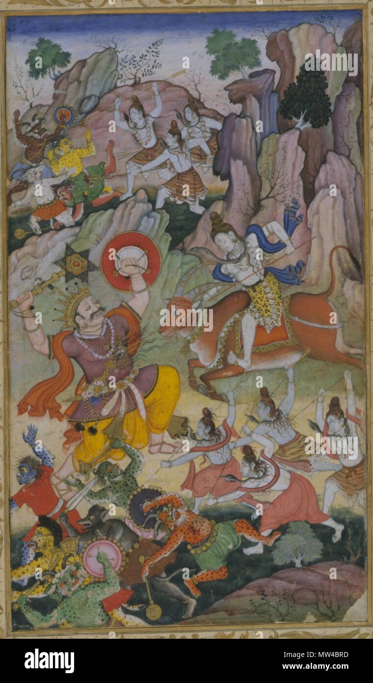2006AP3032 555 Shiva uccide il demone Andhaka Foto Stock