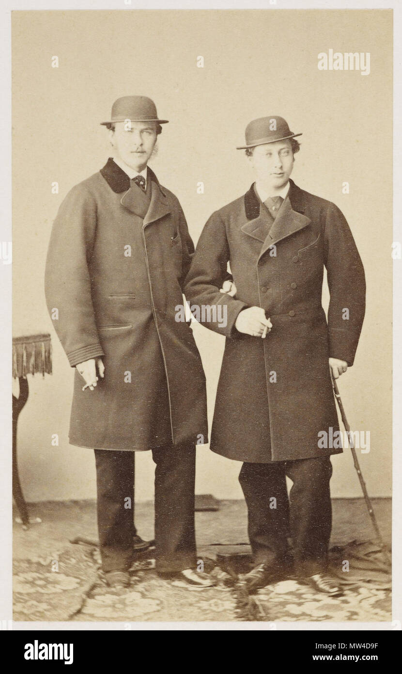 . Il Principe di Galles e del Principe Louis di Hesse . 11 febbraio 1862. Joseph Albert 598 il Principe del Galles e del Principe Louis di Hesse, 11 Febbraio 1862 Foto Stock