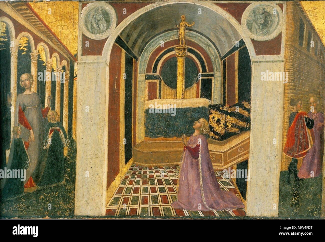 . Scene da una novella . Inglese: Priamo della Quercia. Scena da una novella. Primi 1440s. Philadelphia Museum of Art . 23 novembre 2012, 14:11:36 501 Priamo della Quercia. Scena da una novella. Primi 1440s. Philadelphia Museum of Art Foto Stock