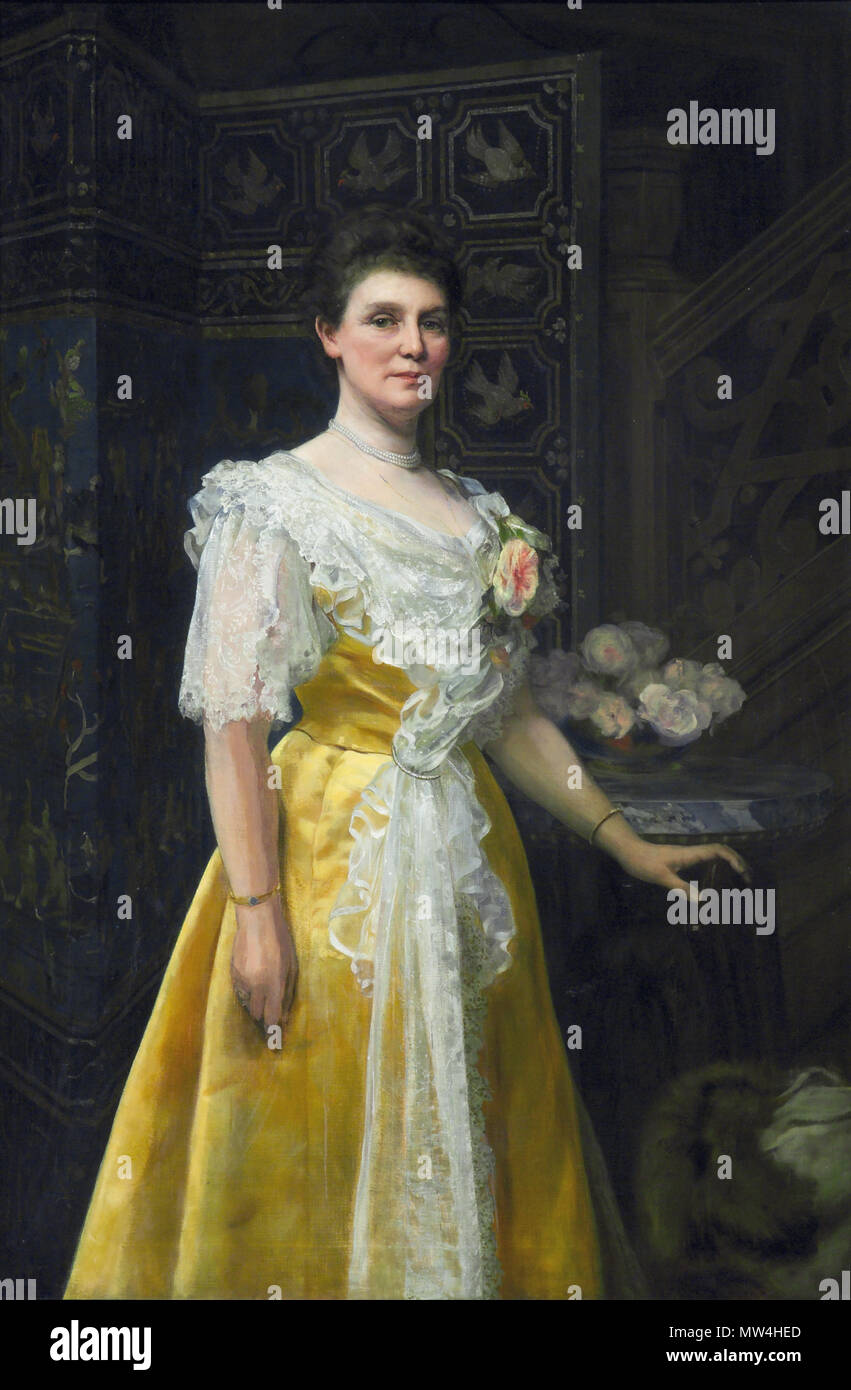 Un ritratto di una donna 495 Ritratto di una dama, da William Clarke Wontner Foto Stock