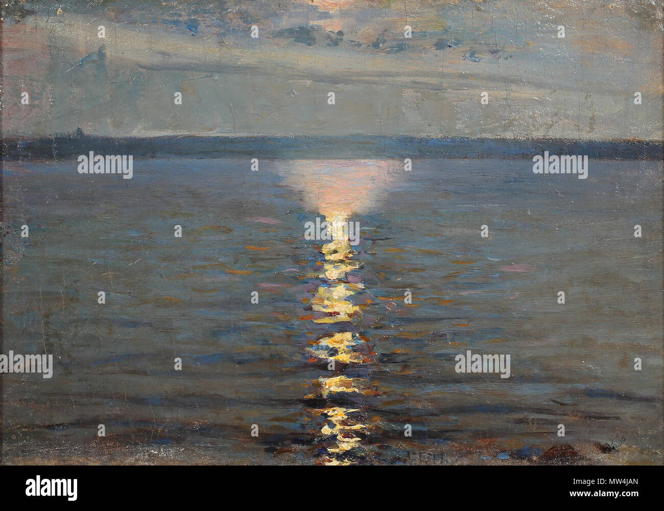 66 Axel Fahlcrantz, Solnedgång över hav Foto Stock