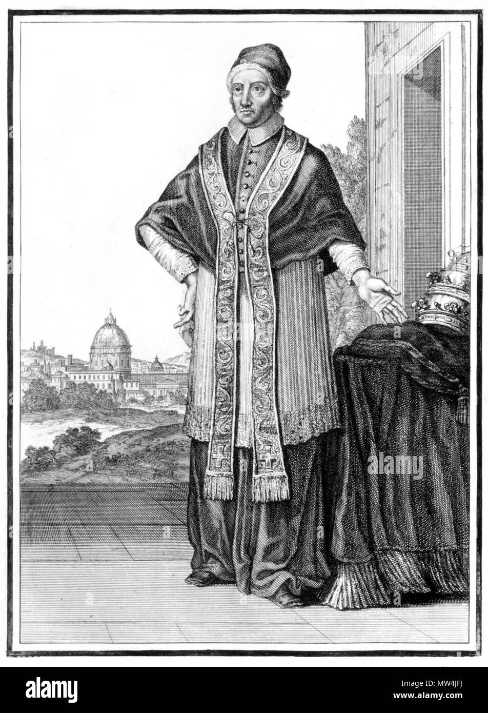 . Português: Papa Clemente XI (1700-1721) . tra il 1700 e il 1721. Johann Christoph Weigel 466 Papa Clemente XI Foto Stock