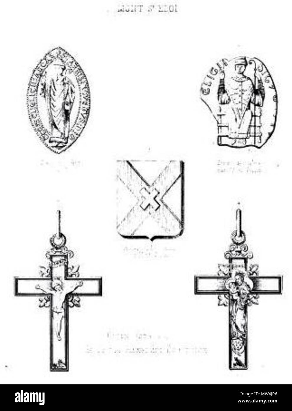 . Français : Mont Saint Eloi 5 . 23 maggio 2013, 08:11:00. Adolphe de CARDEVACQUE ouvrage L ́ Abbaye du Mont Saint Eloi- 1068-1792 - édité par Alphonse Brissy en 1859 423 Mont-Saint-Eloy 05 Foto Stock