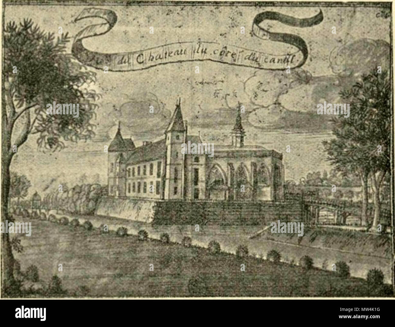 . Français : vue du Chateau de Sarry . ref : B514546101 Z M 517 1 P 33. Luglio 2013. Unknown 67 B514546101 Z M 517 1 P 33 Foto Stock