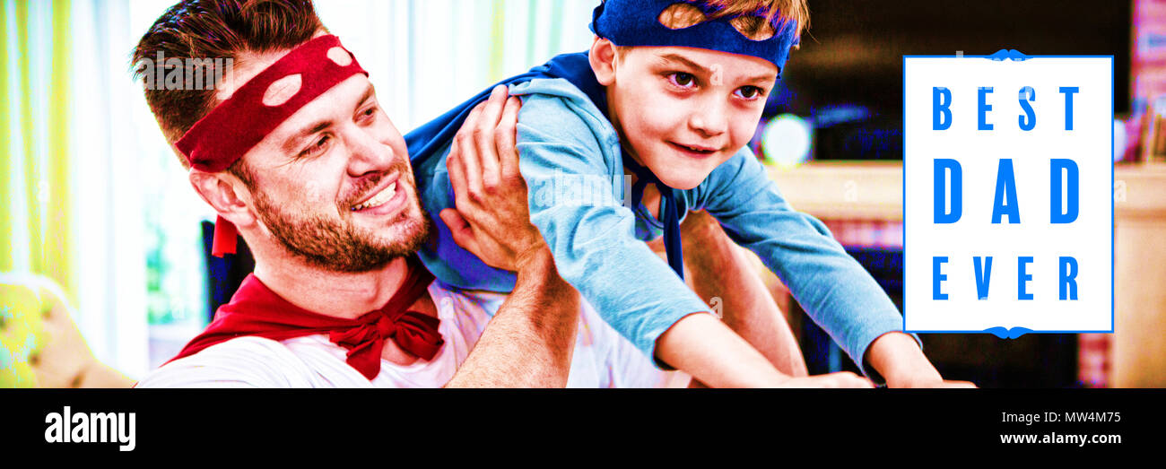 Immagine composita della miglior papà mai card Foto Stock