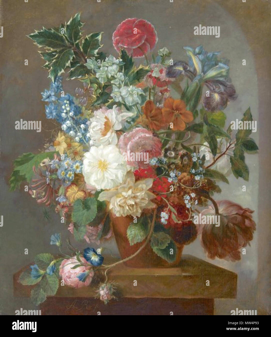 . Nederlands: Stilleven met bloemen . prima di 1836. Annette Reijerman (1773-1835 ca) 576 Stilleven2 Annette Reijerman Foto Stock