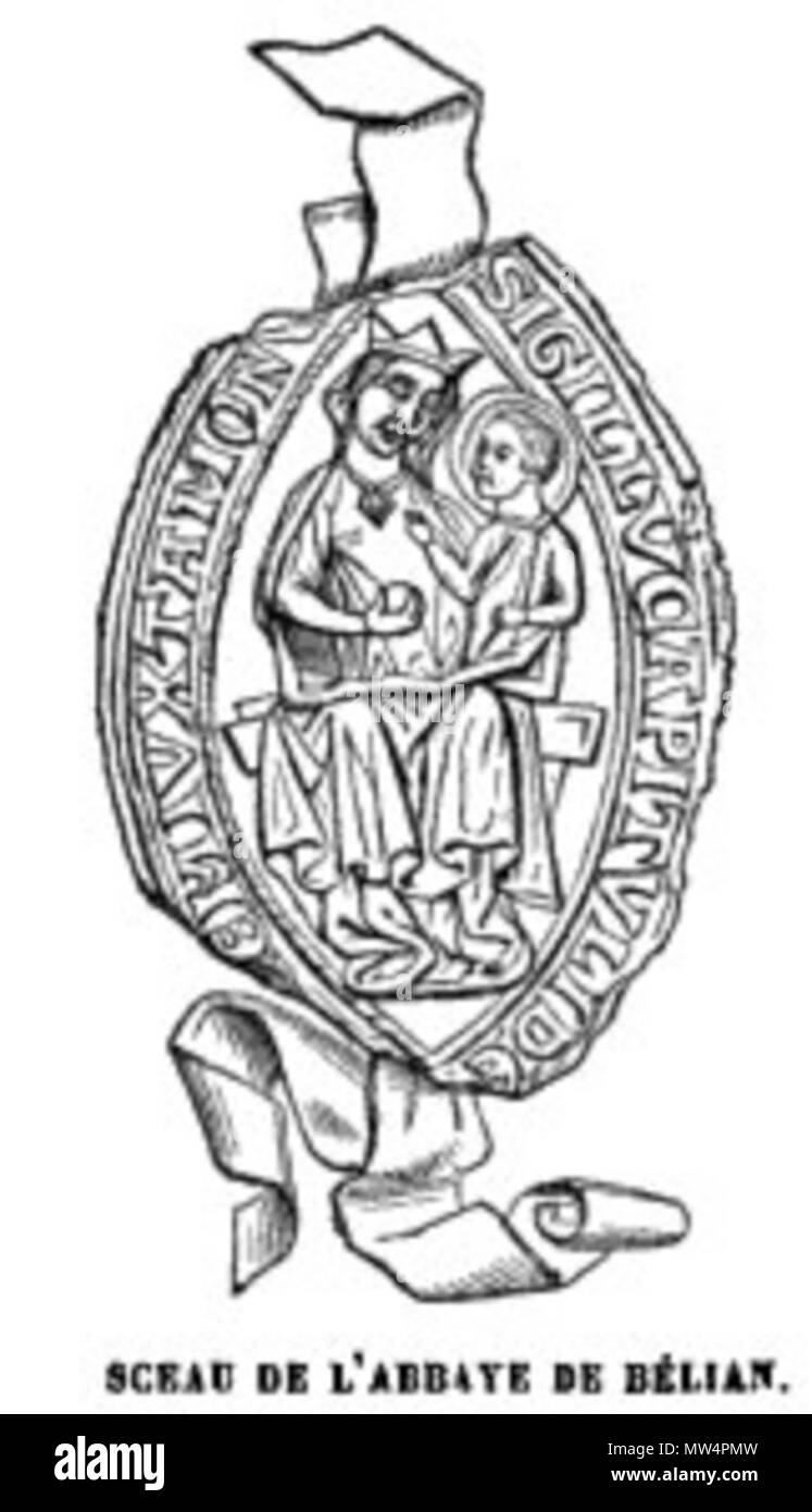 545 Sceau de l'Abbaye de Bélian Foto Stock