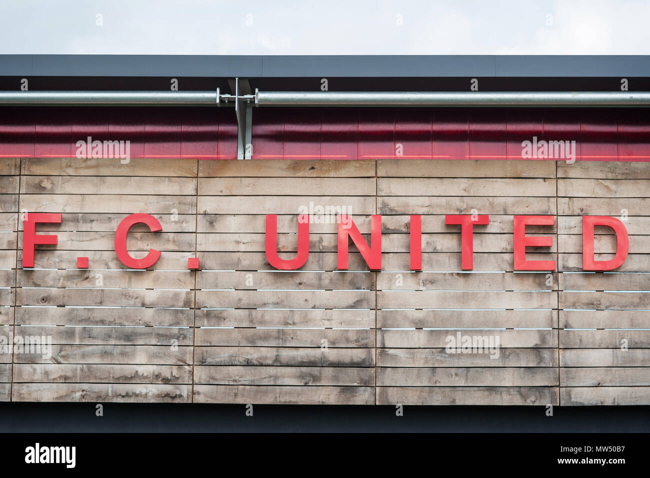 FC Regno di Manchester. Broadhurst Park Stadium. Foto Stock