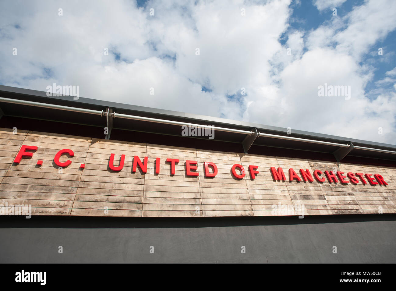 FC Regno di Manchester. Broadhurst Park Stadium. Foto Stock