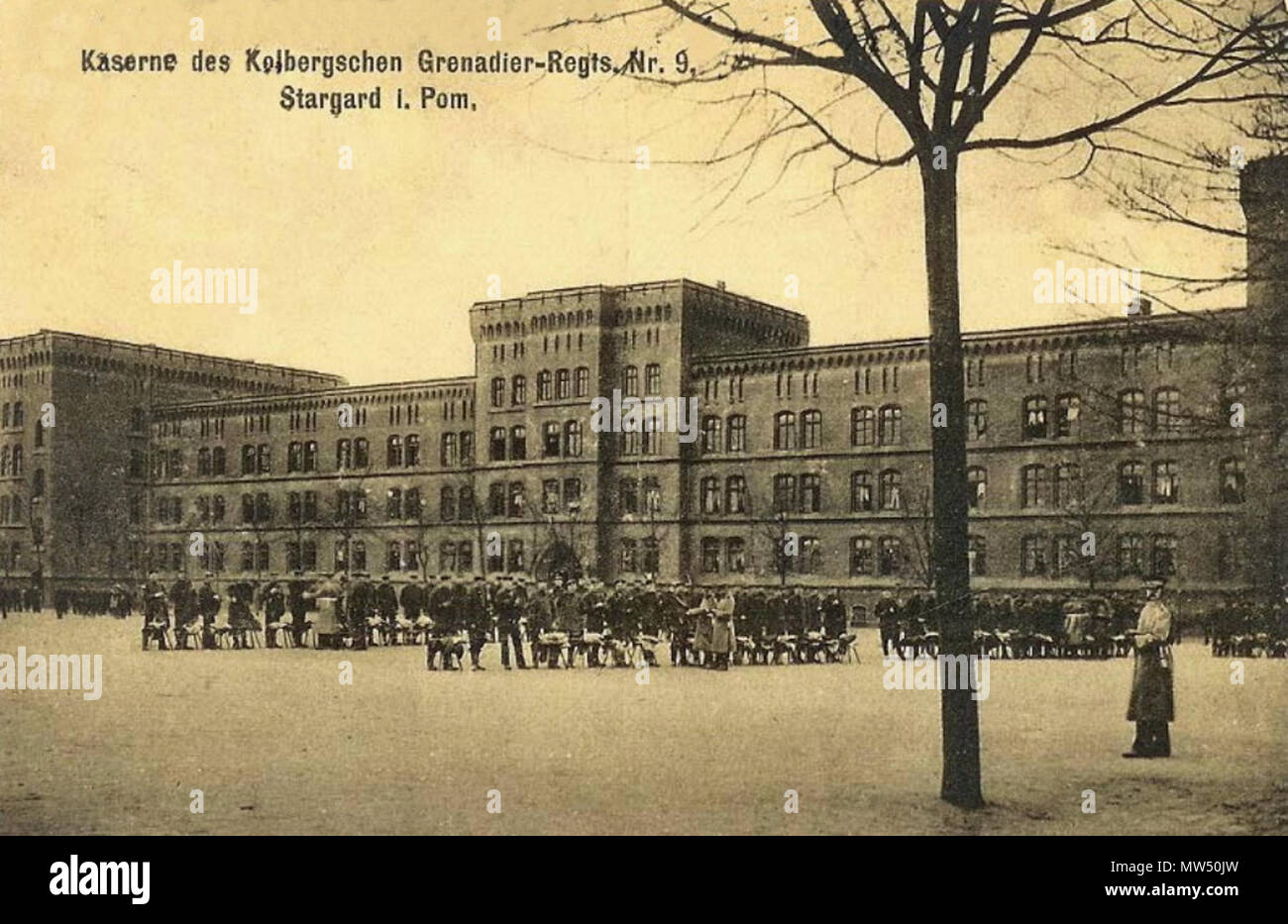 . Polski: Garnizon Stargard, około 1890/1914 r. Kompleks czerwone koszary . 4 maggio 2012, 17:48:51. Sconosciuto 234 Garnizon Stargard ho kompleks czerwone koszary Foto Stock