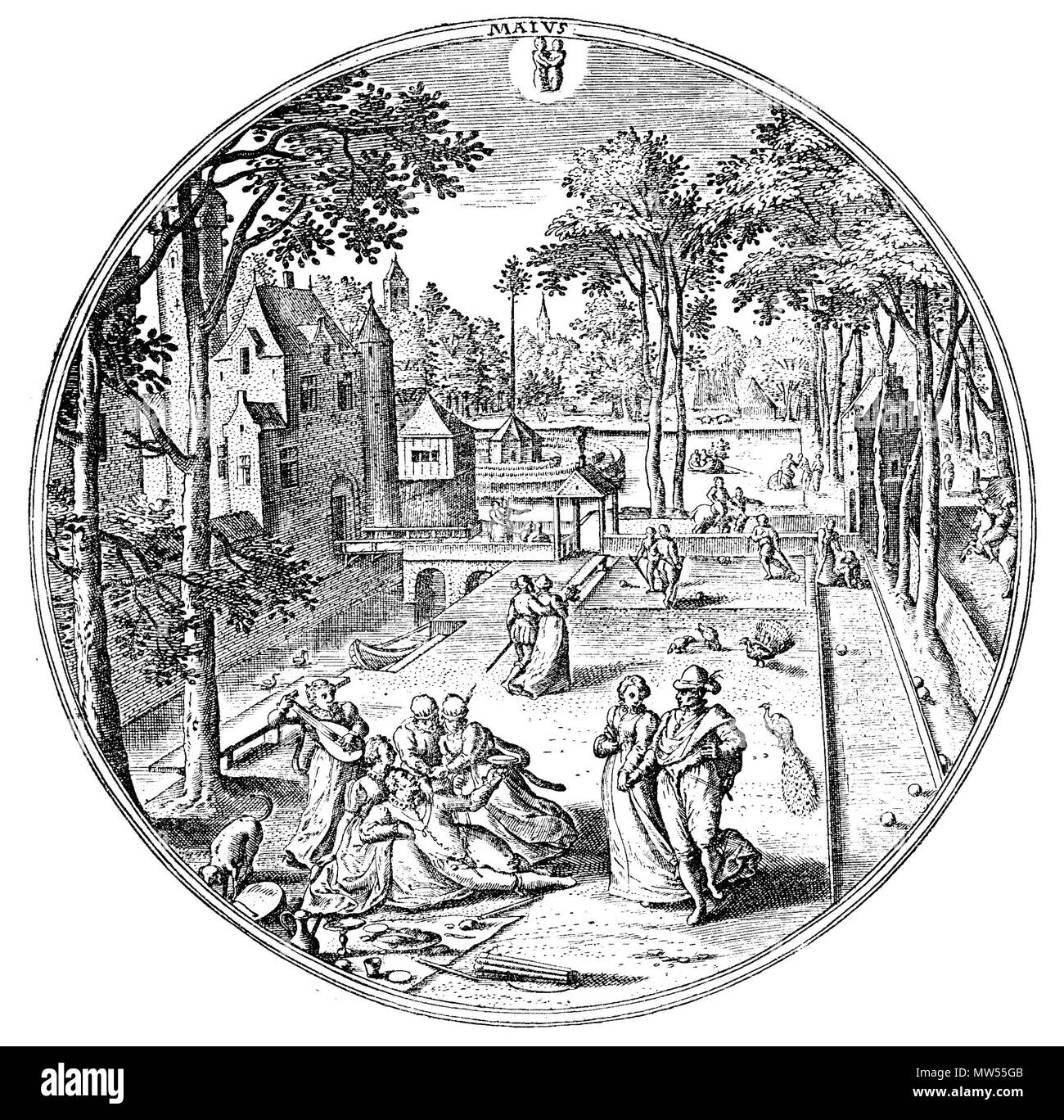 . Deutsch: 'Die zwölf Monate' . 1885. Georg Hirth 265 Hans Bol 5 Foto Stock