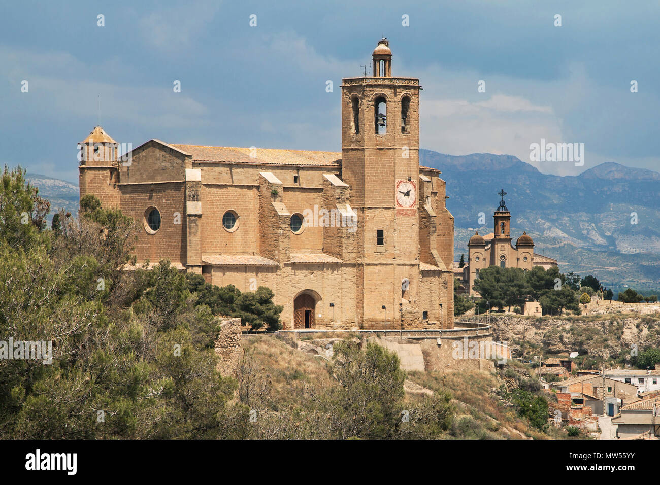 Chiesa di Santa Maria e il Santuario di Sant Crist di Balaguer, la Catalogna. Foto Stock