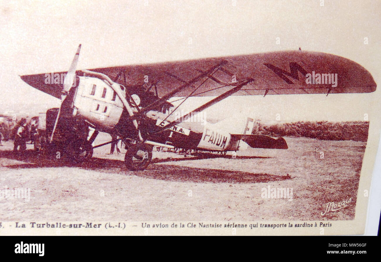 . Français : Avion fret aérien La Turballe - Parigi 1935 . Il 26 giugno 2015. Foto non créditée 65 Avion La Turballe Parigi Foto Stock