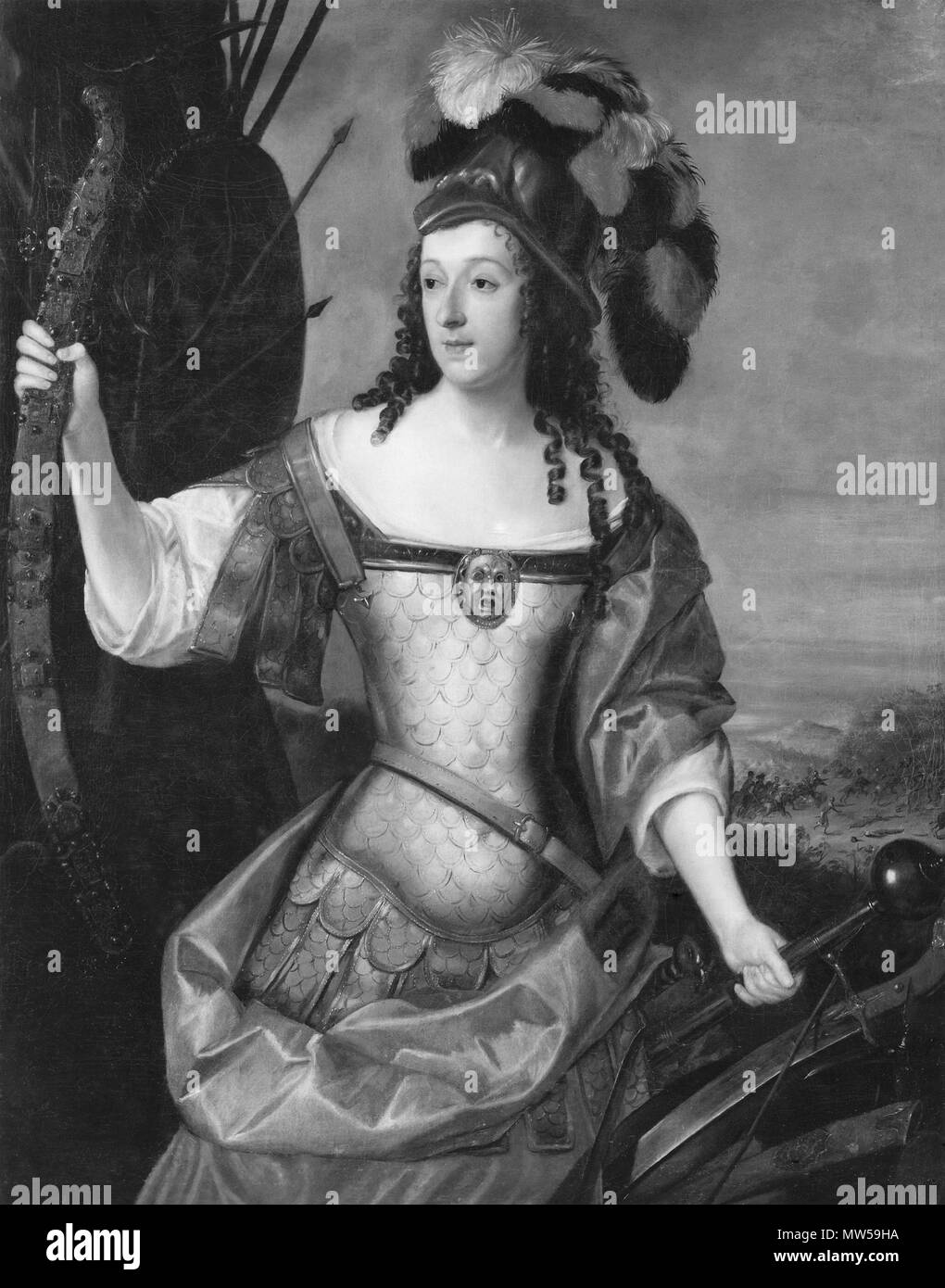 . Svenska: Fransk hovdam som Minerva . Data sconosciuta 217 Fransk hovdam som Minerva - Nationalmuseum - 15146 Foto Stock