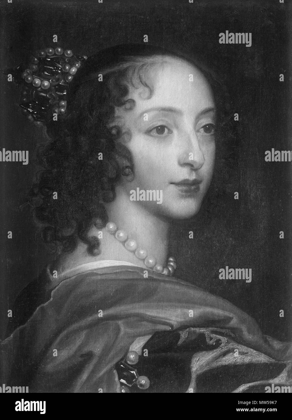 . Svenska: Henrietta Maria, 1609-1669, prinsessa Frankrike av . Data sconosciuta 272 Henrietta Maria, 1609-1669, prinsessa av Frankrike - Nationalmuseum - 39837 Foto Stock