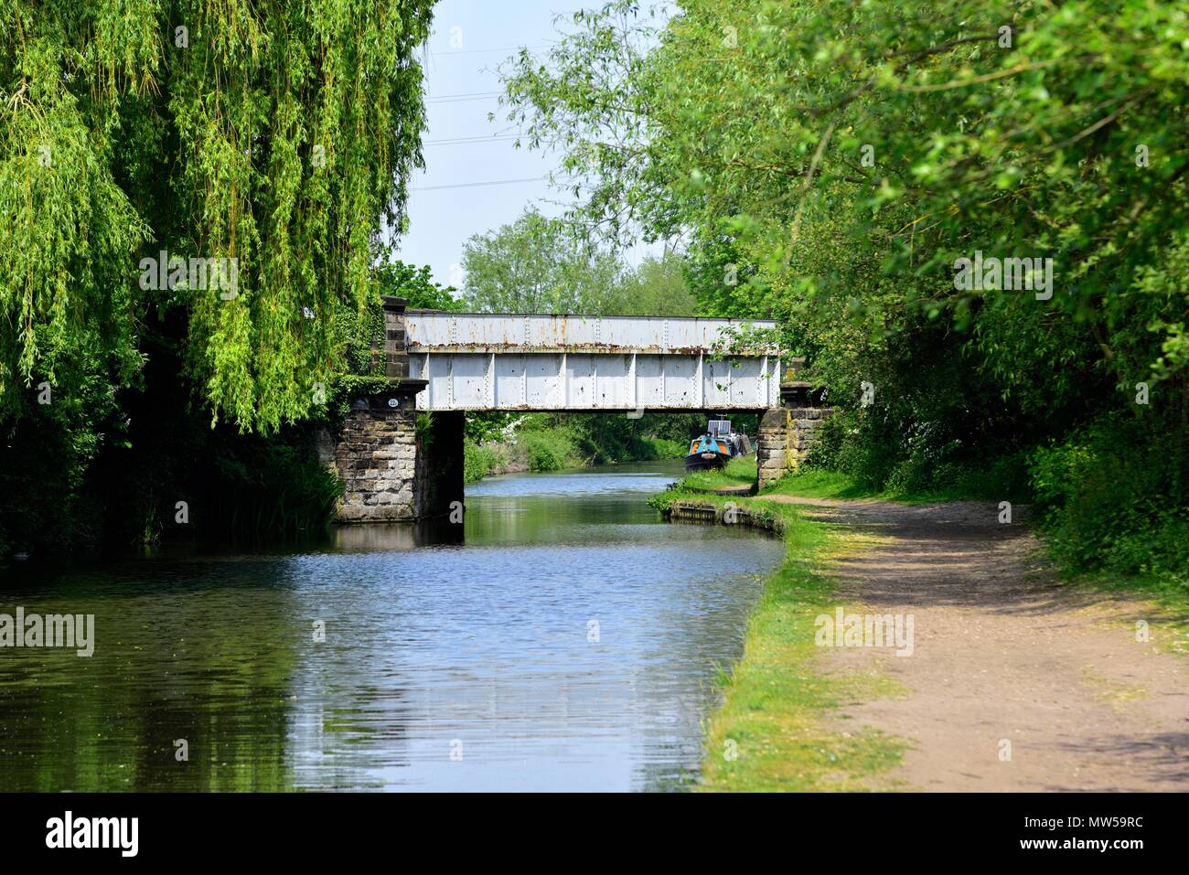 Trent e Mersey canal Willington Derbyshire England Regno Unito Foto Stock