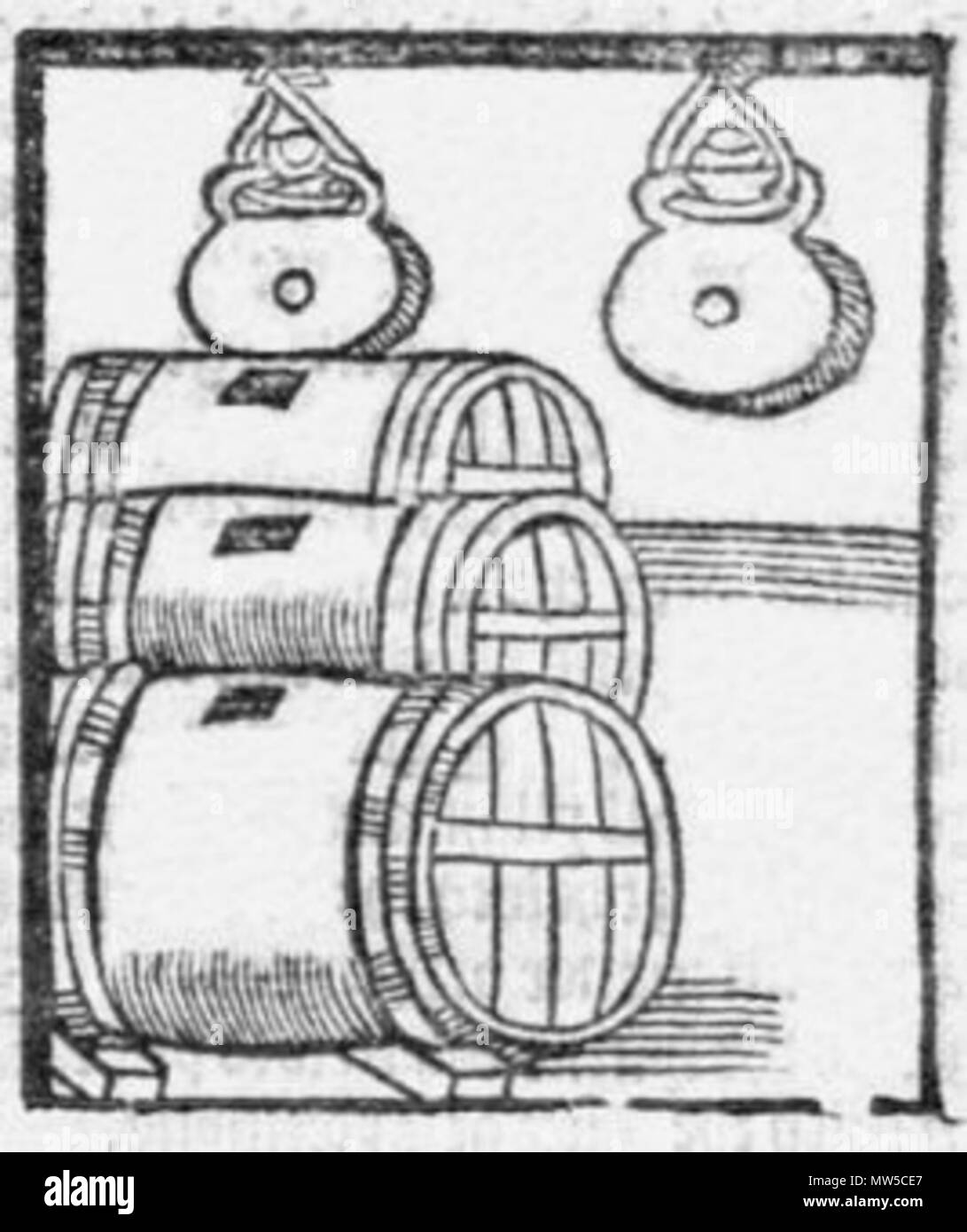 . Français : Tonneau d'Eau-de-vie, aqua vite . 17 gennaio 2016, 14:59:15. Hieronymus Brunschwig 53 Aqua vite Brunschwig Foto Stock