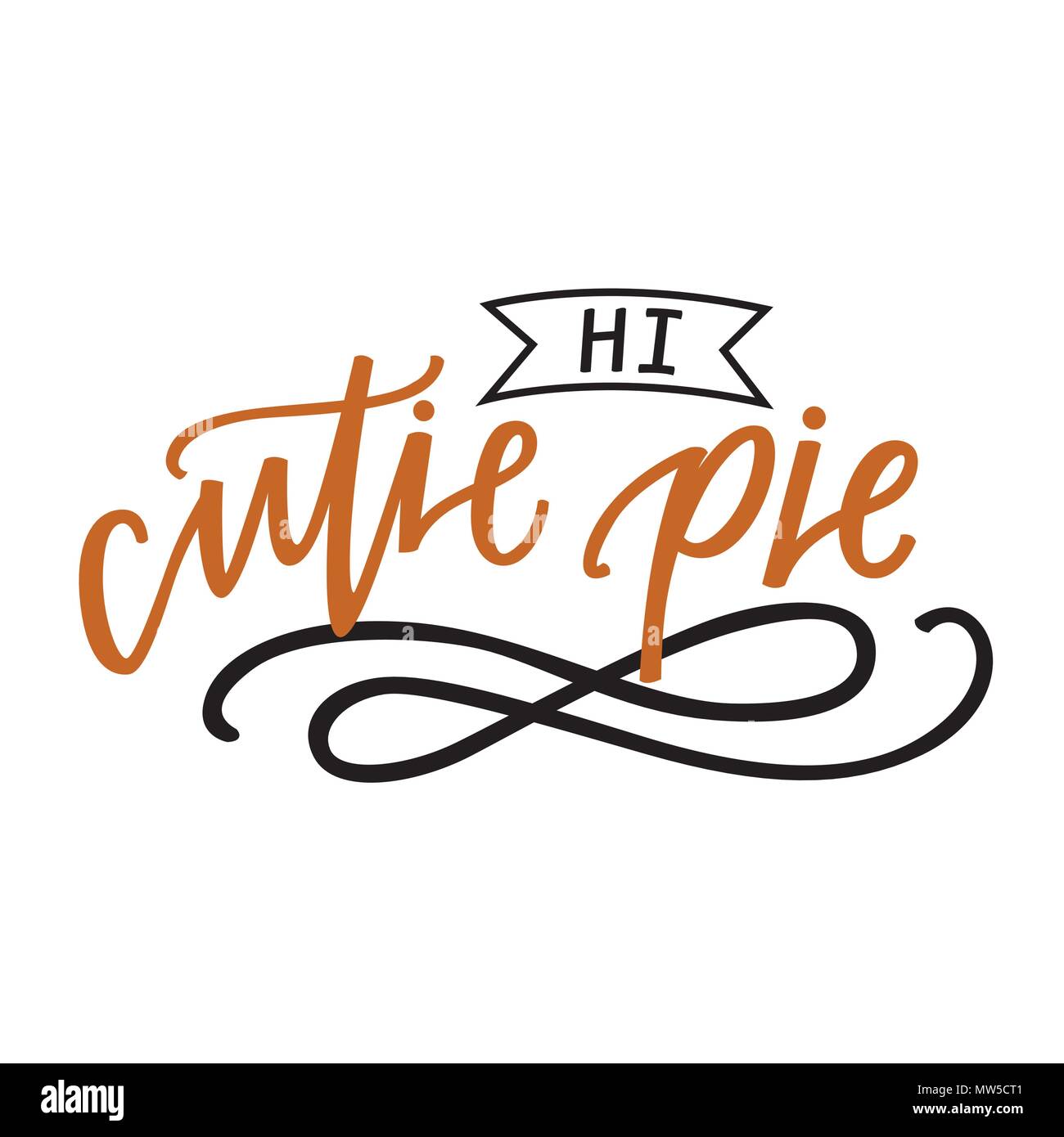Ciao, cutie pie Illustrazione Vettoriale
