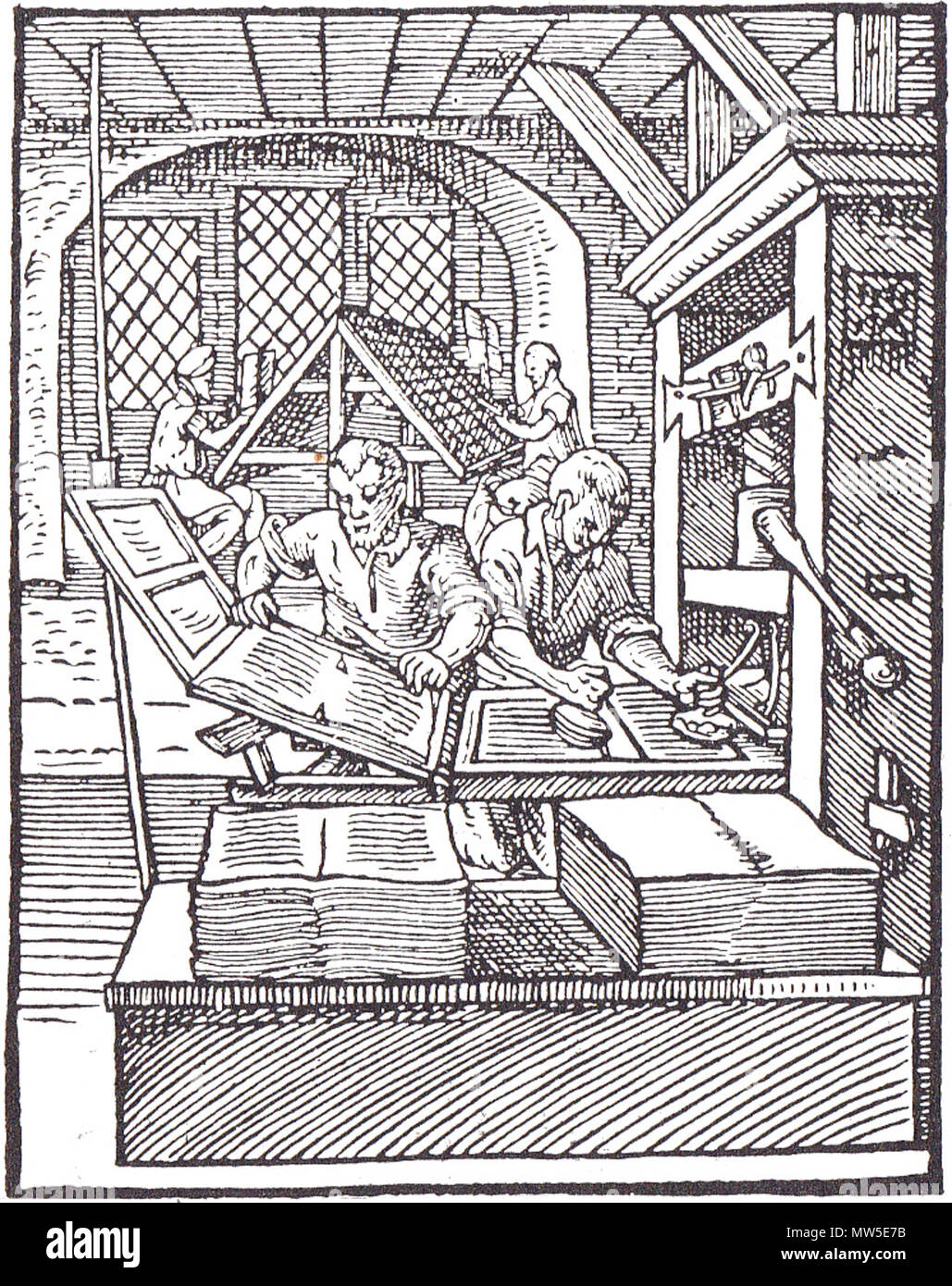 . Inglese: Jost Ammann: tipista. Il XVI secolo. Sconosciuto 618 tipista Foto Stock