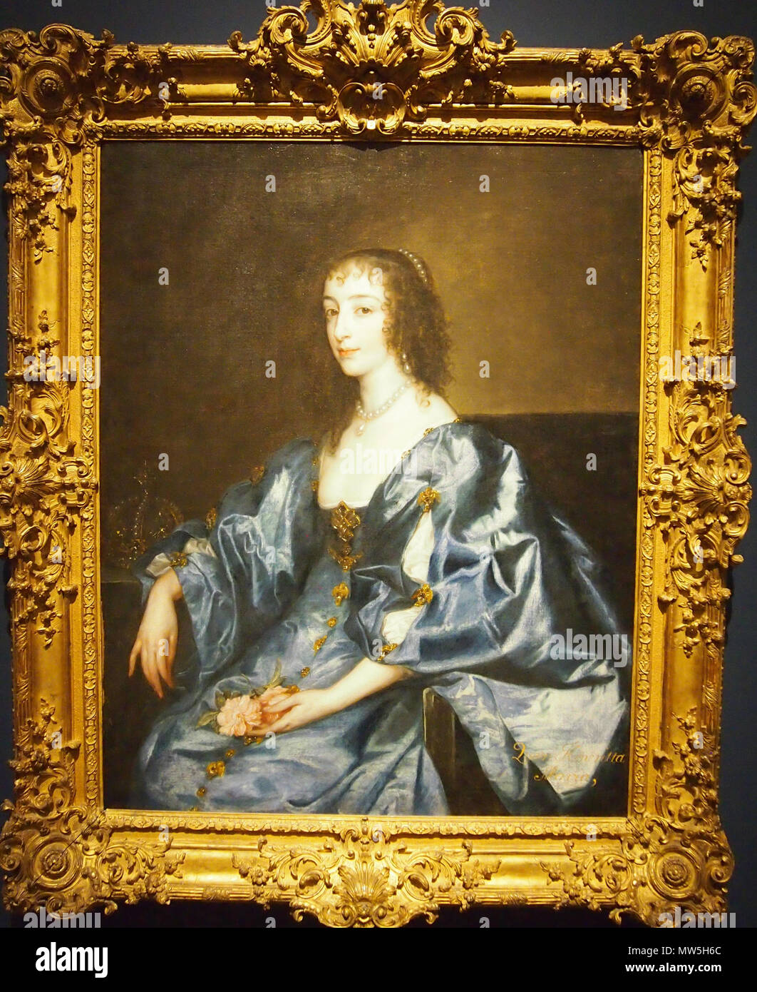 . Regina Henrietta Maria di Inghilterra . tra circa 1636 e circa 1638. Slowking 272 Henrietta Maria Regina dell'inghilterra A115371 Foto Stock