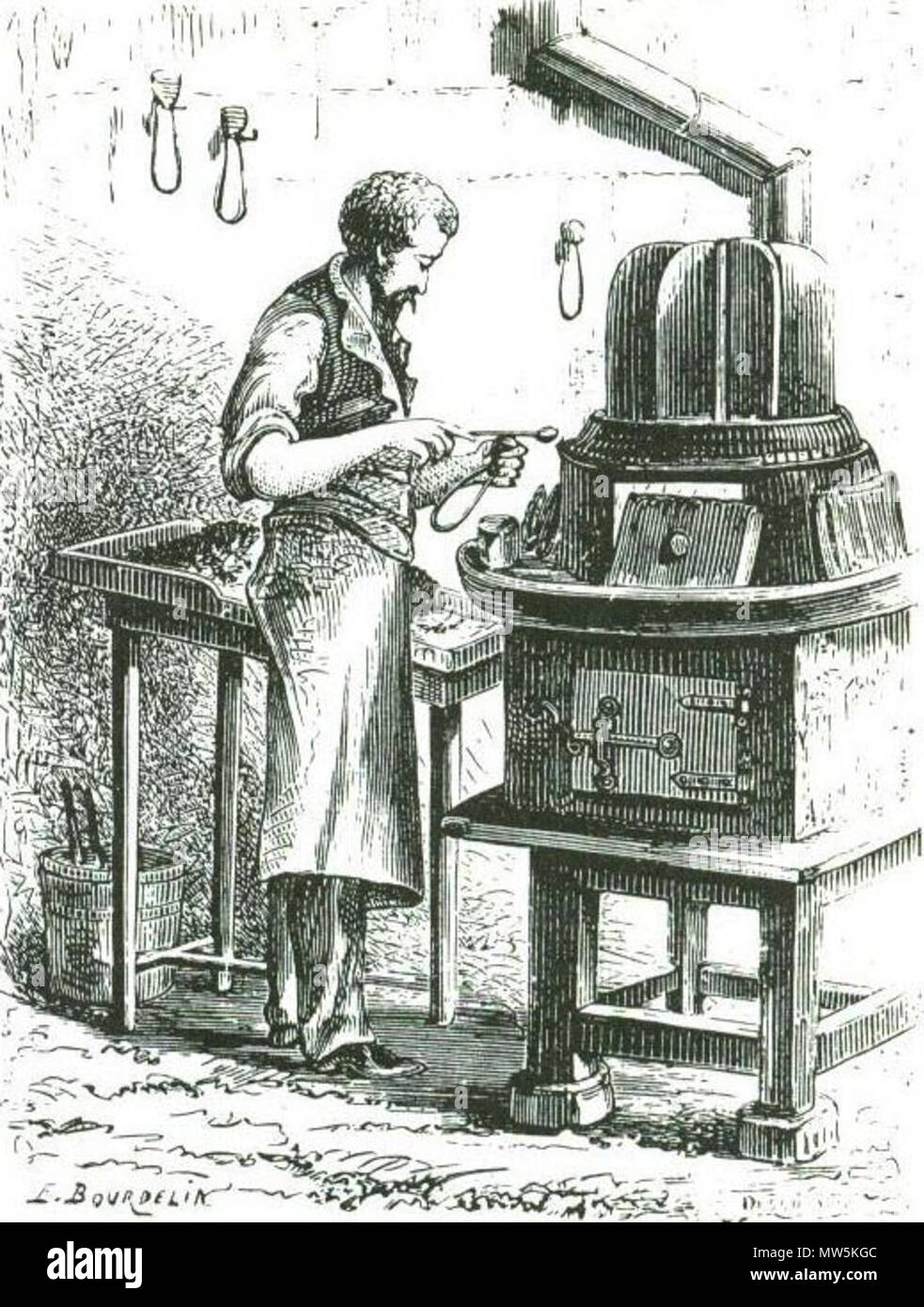 . Inglese: Tipo fondatore. Svenska: Stilgjutare. 1867. Sconosciuto 576 Stilgjutare 1867 Foto Stock