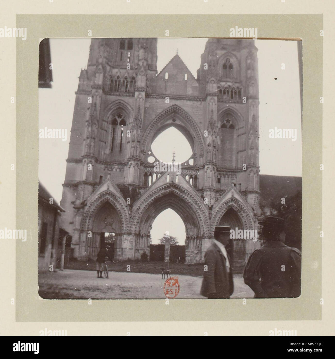 . Français : vue de l'abbaye Saint-Jean-des-Vignes. . Giugno 1897. Famille parisienne non identifiée 637 viaggi d'une famille parisienne avril 1897 - Abbaye Saint-Jean-des-Vignes - p23-04 Foto Stock