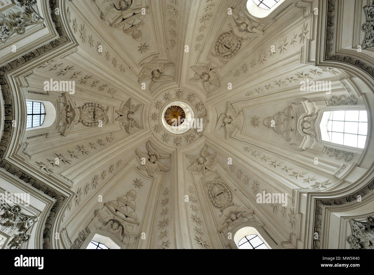 Italia, Roma, chiesa di Sant'Ivo alla Sapienza interiore Foto Stock