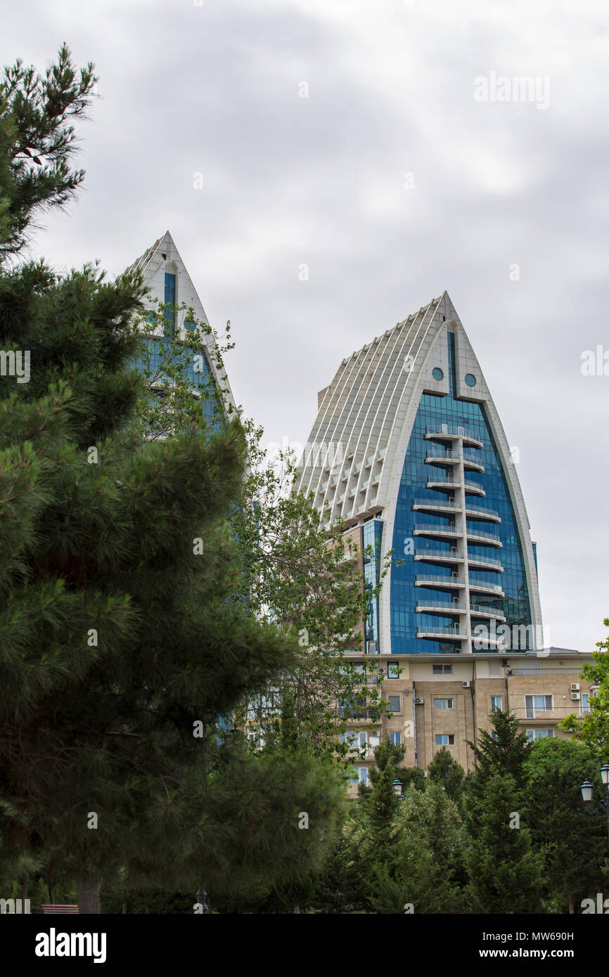 La città di Baku. Azerbaigian. Viste della città Foto Stock