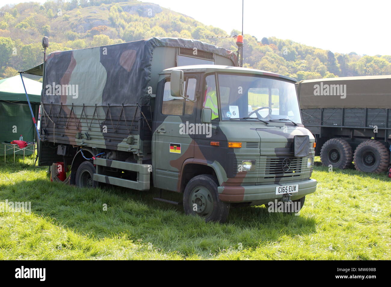 I veicoli militari mostrano a Llandudno, Galles Foto Stock