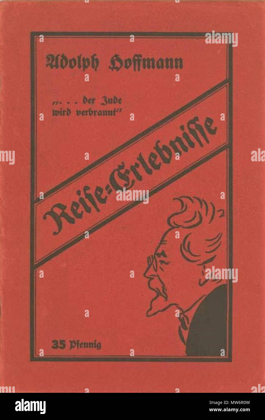 . Deutsch: Adolph Hoffmann (Zehn-Gebote-Hoffmann): Reise-Erlebnisse, Verlag: Berlino un Hoffmann 1924. Mit Zeichnungen von Fritz Wolff . 1924. Fritz Wolff (caricaturista) (1876-1940) 28 Adolph Hoffmann - Reise-Erlebnisse, 1924 Foto Stock