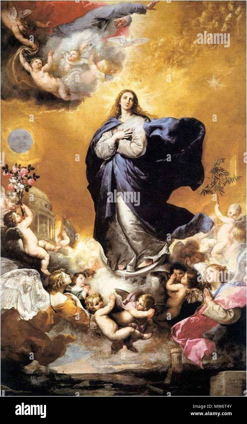 671 Inmaculada Concepción, de José de Ribera. (Convento de las Agustinas de Salamanca) Foto Stock