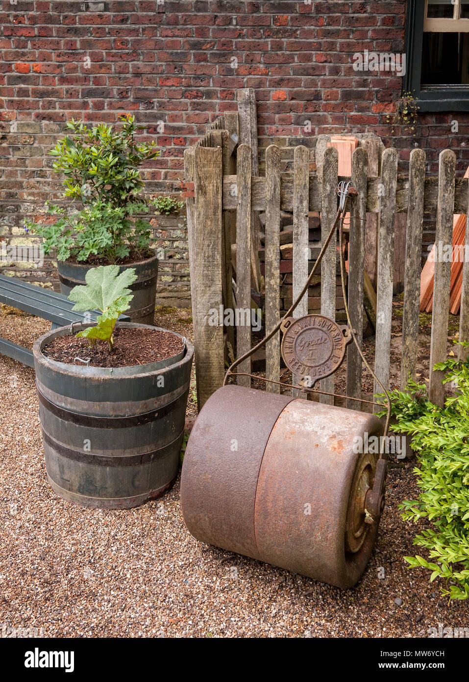 Vintage rullo da giardino Foto Stock