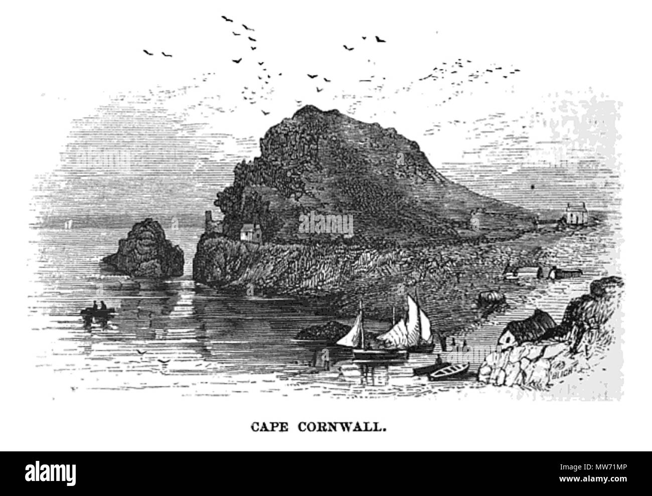 . Una settimana al Land's End - Cape Cornwall . 1861. Giovanni Tommaso batterico (1835-1911) 22 una settimana al Land's End 11 Foto Stock