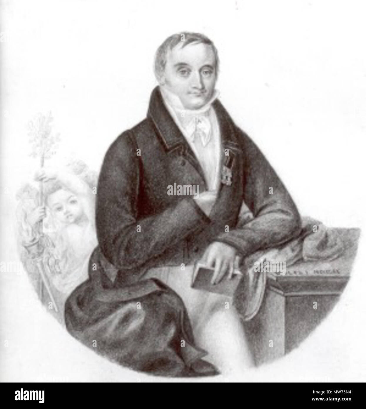 . Deutsch: Andreas Von Recum, Ritter der Französischen Ehrenlegion, Grünstadt, Pfalz . 1818. Unknown 45 Andreas Von Recum Foto Stock