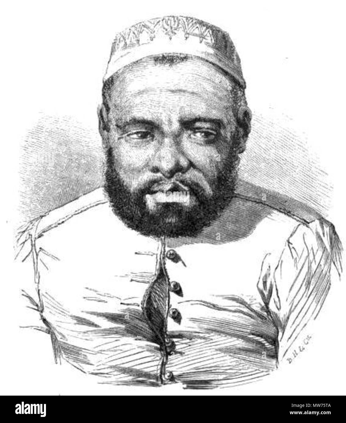. Andriantsoly, ancien sultan de Mayotte . 1855. 45 sconosciuto Andriantsoly Foto Stock