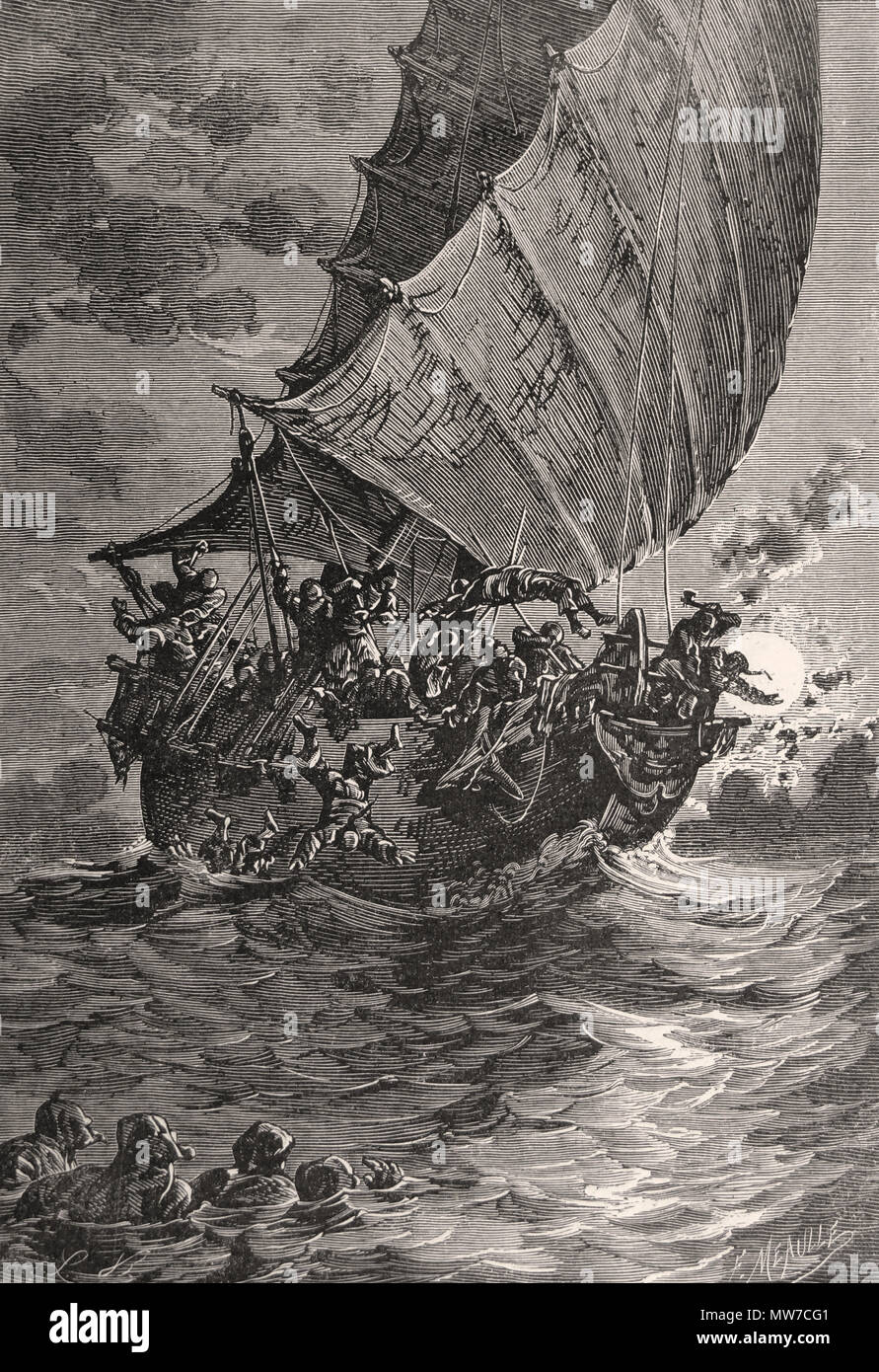 "Ovviamente non vi è stata una battaglia' da L. Benet da 'tribolazioni di un Chinaman in Cina " di Jules Verne. Parigi: J. Hetzel, (1895) Foto Stock