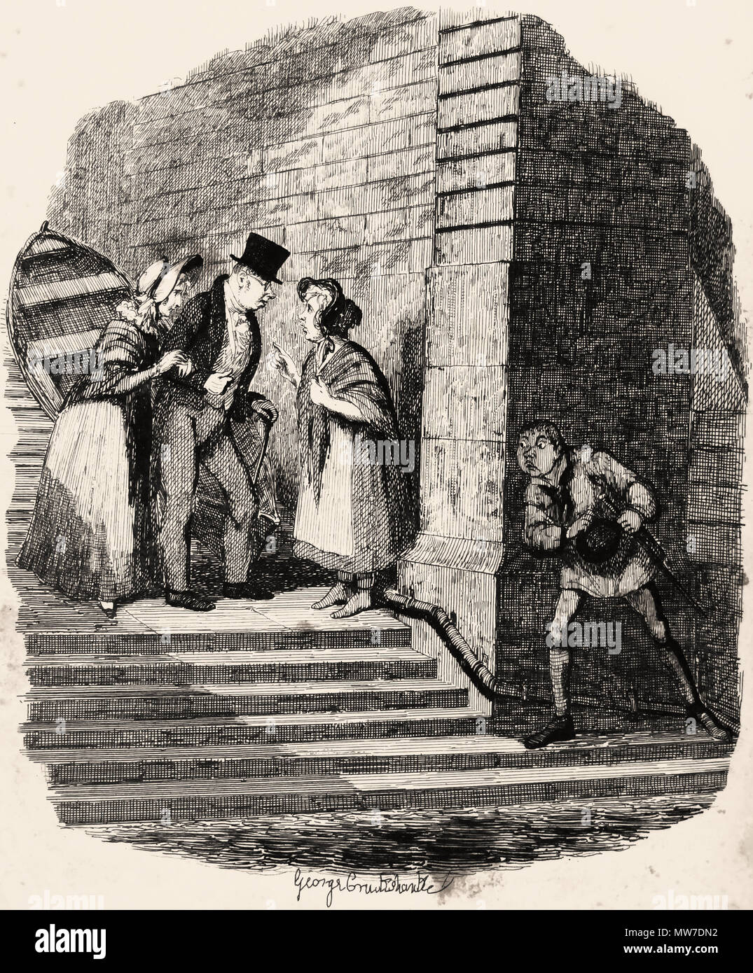 "La riunione." Dalle "Oliver Twist" da Boz (Charles Dickens). Vol. 3. Londra: Richard Bentley, 1838. Prima edizione Foto Stock