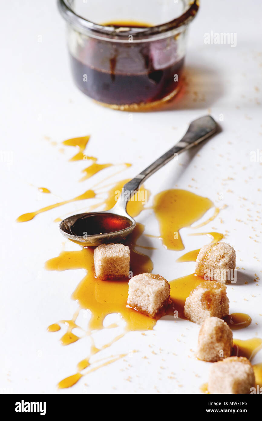 Zucchero liquido caramello Foto Stock