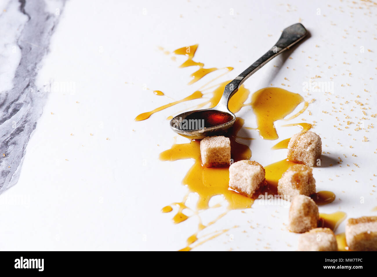 Zucchero liquido caramello Foto Stock