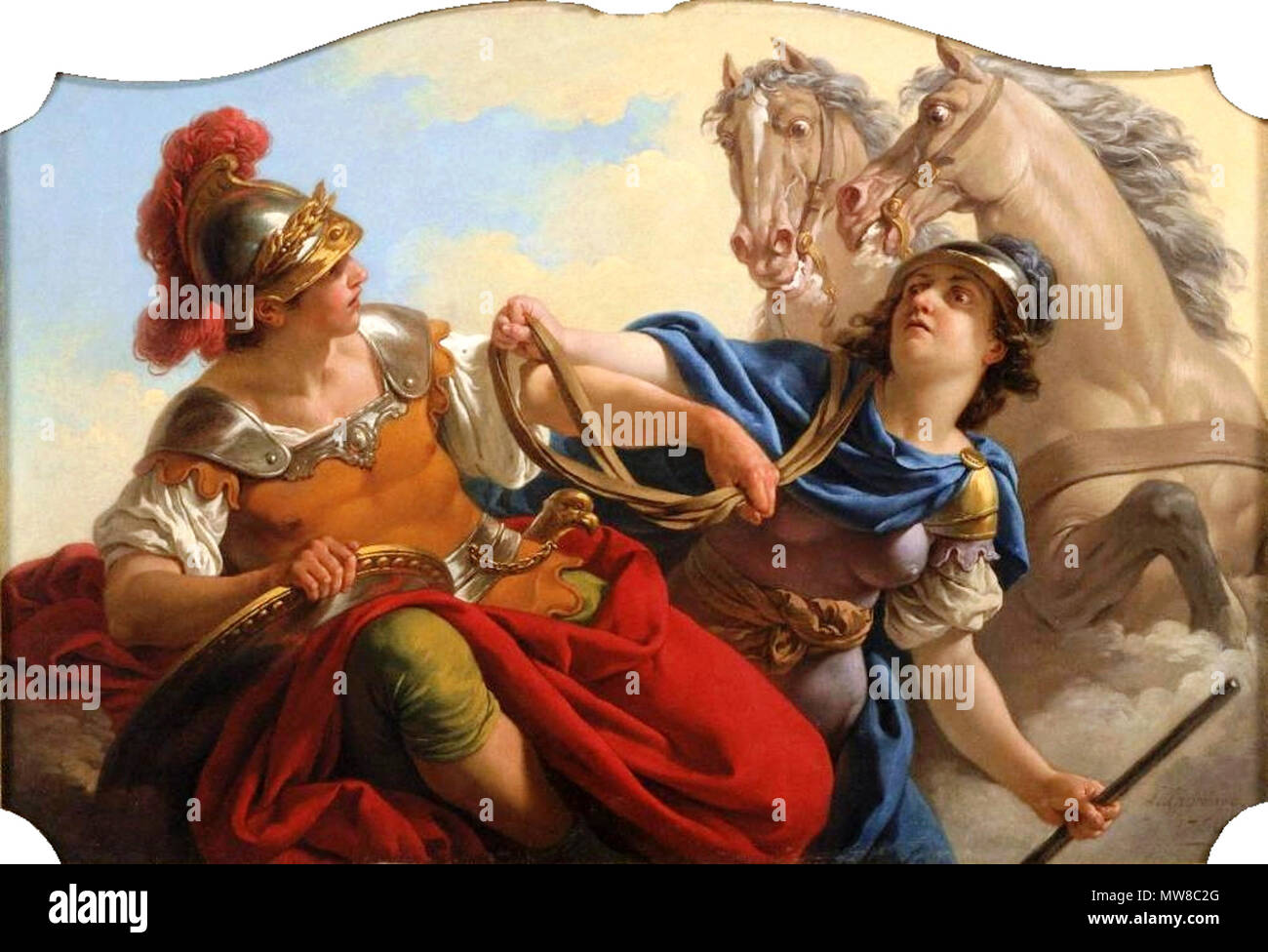 79 mani Bellona Marte il suo redini Lagrenée Foto Stock