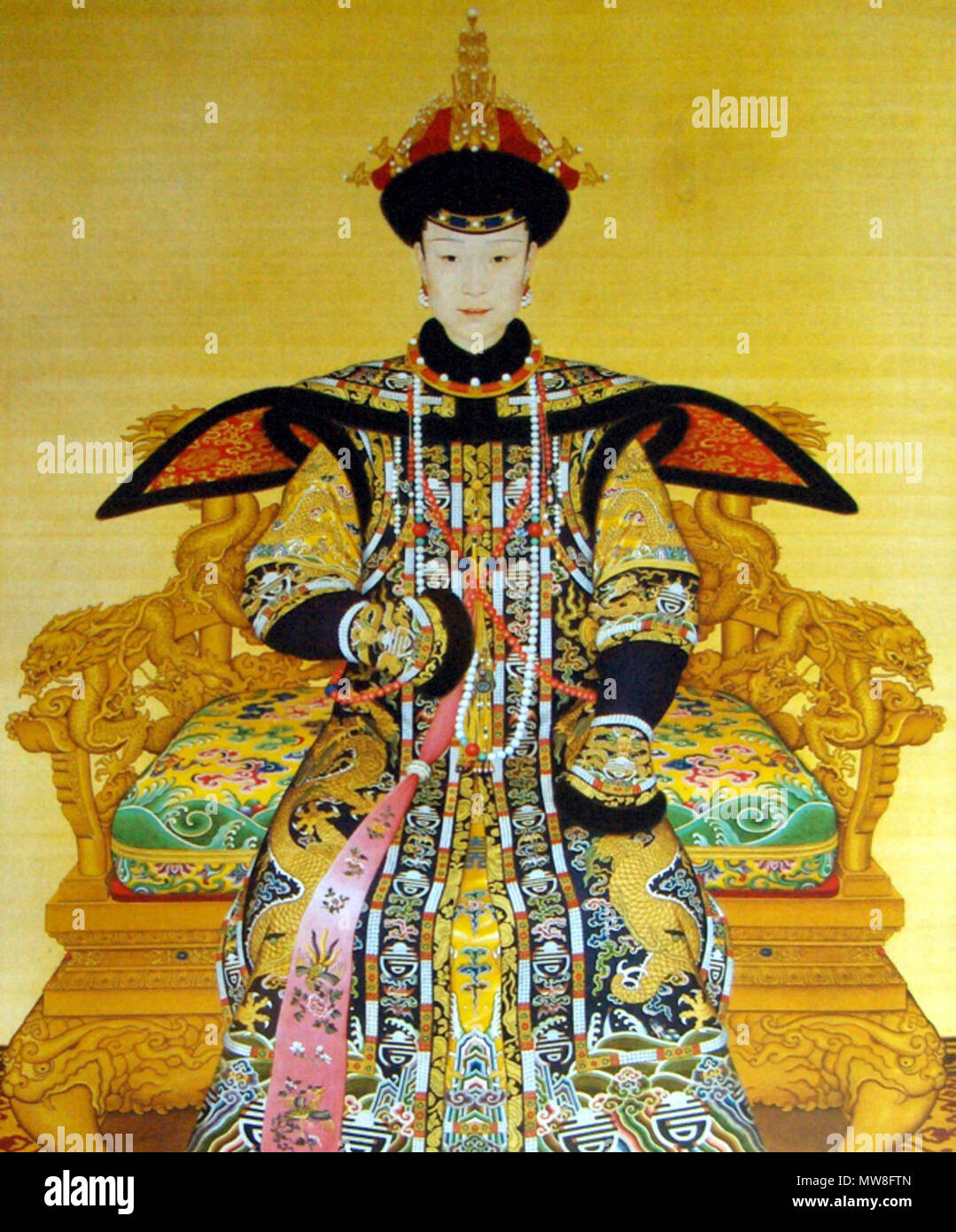 . Il funzionario ritratto imperiale della Dinastia Qing Imperial consorti . Dinastia Qing. Pittore imperiale 263 Mezza - Imperatrice consorte XiaoXian Foto Stock
