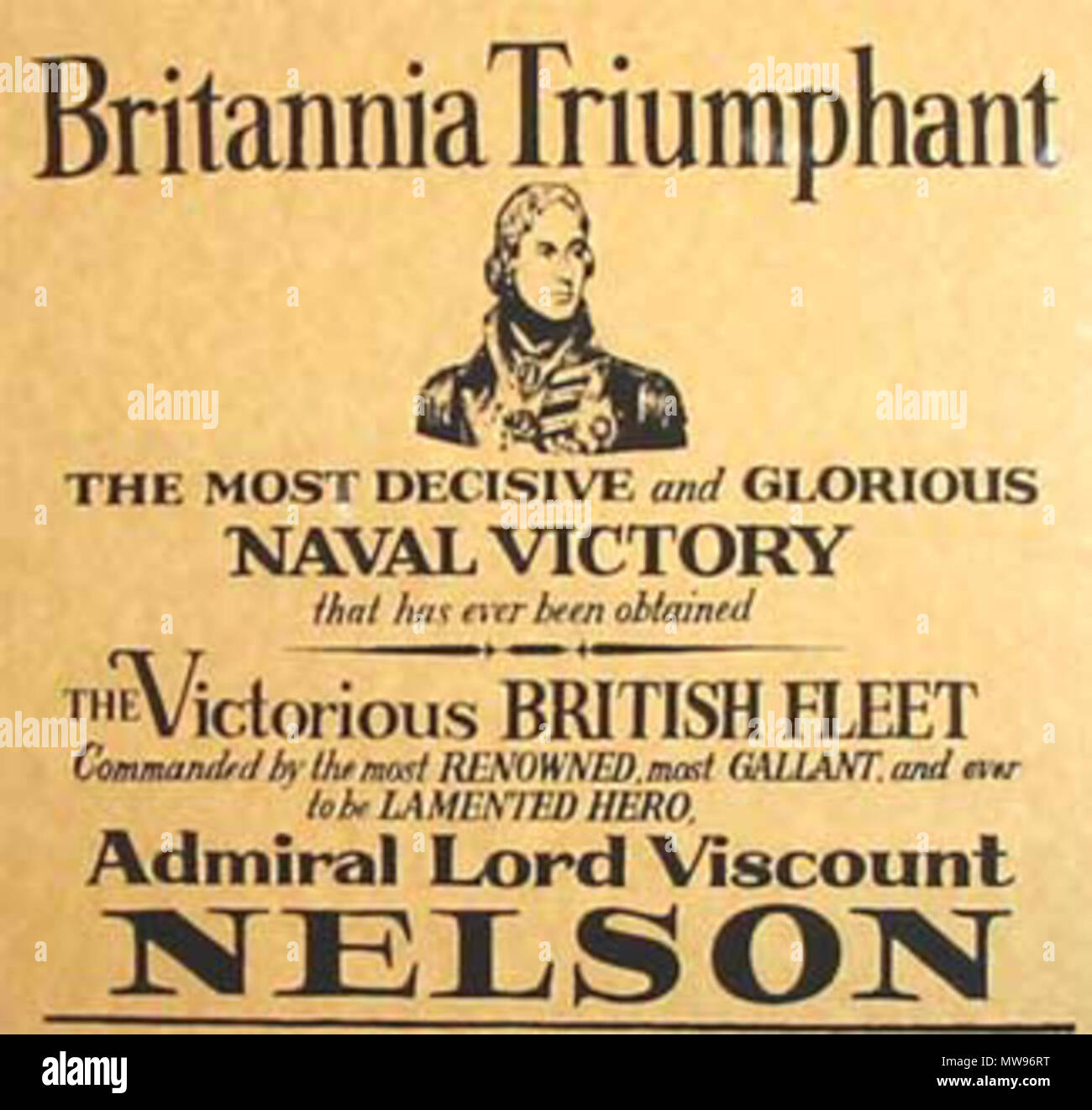 76 Battaglia di Trafalgar Poster 1805 Foto Stock