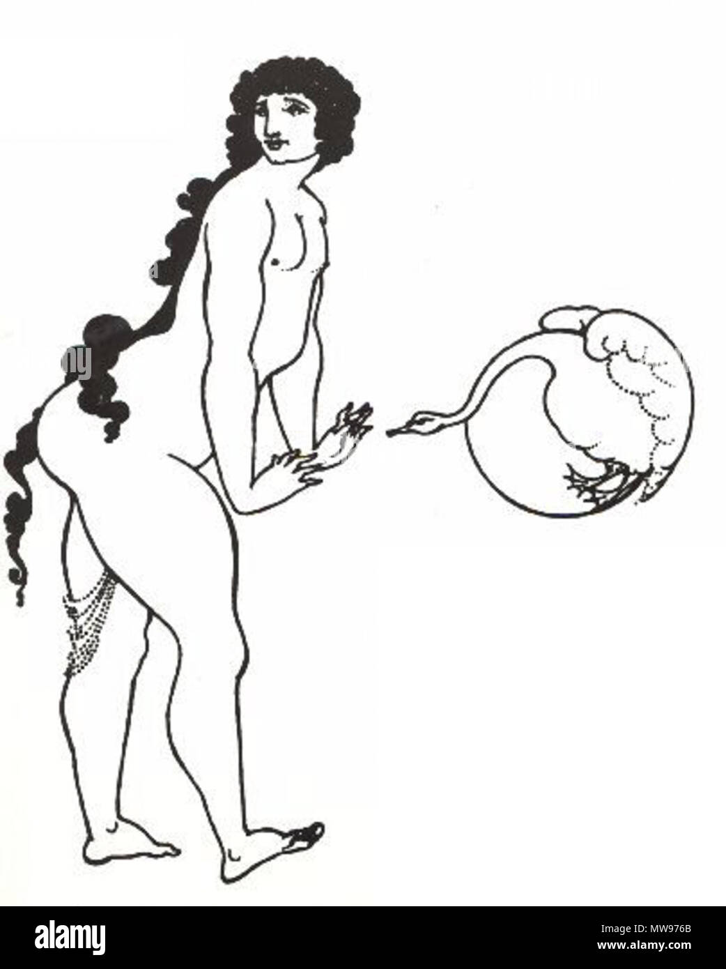 77 Beardsley, Aubrey - Bathyllus' swan dance (1906) Foto Stock
